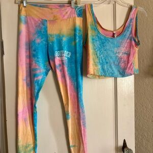 Colorful Tie-Dye Boulder Activewear Set